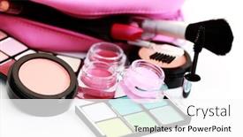  Presentation with treatment - Beautiful slides featuring all you need to have lovely make-up on white - beauty treatment backdrop and a white colored foreground