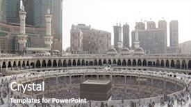  Presentation with kaaba mecca - Amazing PPT layouts having allah - kaaba the holy mosque backdrop and a gray colored foreground