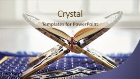  Presentation with open book - Beautiful presentation featuring allah - open holy book of muslims backdrop and a sky blue colored foreground