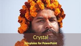  Presentation with kumbh - Colorful slide set enhanced with allahabad-india-february-10-2013 backdrop and a tawny brown colored foreground