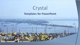  Presentation with kumbh - Slide deck enhanced with allahabad-india-february-11-kumbh background and a sky blue colored foreground