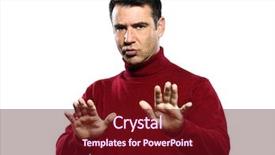  Presentation with studio - Presentation theme enhanced with allday - caucasian man curb gesture studio background and a wine colored foreground