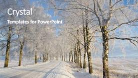  Presentation with country - Slides consisting of allday - country road with frost covered background and a  colored foreground