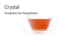  Presentation with cup of lemon tea - Presentation theme featuring allday - isolated cup of tea background and a  colored foreground