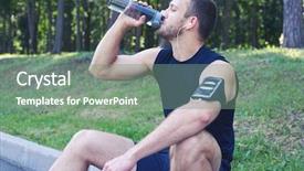  Presentation with athlete - Beautiful slide set featuring allday - mid shot side view backdrop and a gray colored foreground