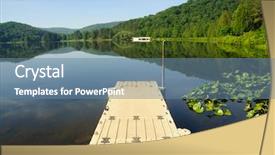  Presentation with lake dock - Beautiful presentation featuring allegheny - dock in red house lake backdrop and a seafoam green colored foreground