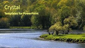  Presentation with scene - Audience pleasing presentation consisting of allegheny - early morning scene during spring backdrop and a tawny brown colored foreground