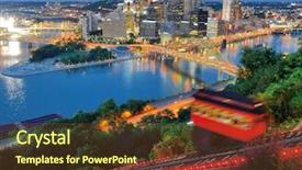  Presentation with pittsburgh - Cool new PPT theme with allegheny - incline operating in front backdrop and a tawny brown colored foreground