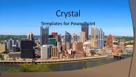  Presentation with pittsburgh - Slide deck enhanced with allegheny - panoramic view of downtown pittsburgh background and a light blue colored foreground