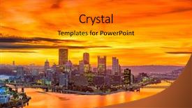  Presentation with pittsburgh - PPT theme consisting of allegheny - pittsburgh pennsylvania usa skyline background and a gray colored foreground