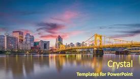  Presentation with pittsburgh - Presentation having allegheny - pittsburgh pennsylvania usa skyline background and a tawny brown colored foreground