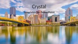  Presentation with pittsburgh - Slide set with allegheny - pittsburgh pennsylvania usa skyline background and a light blue colored foreground