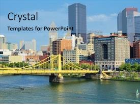 Pittsburgh Pennsylvania Usa City Skyline PPT template 68 | CrystalGraphics