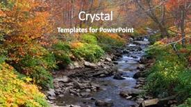  Presentation with stream - Colorful slide set enhanced with allegheny - running water stream backdrop and a tawny brown colored foreground