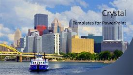  Presentation with pittsburgh - Amazing slides having allegheny - skyscrapers in downtown backdrop and a light blue colored foreground