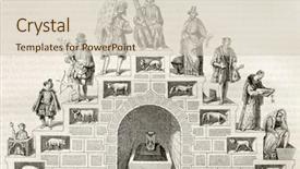  Presentation with paris - PPT layouts consisting of allegory - age double stair symbolic illustration background and a soft green colored foreground