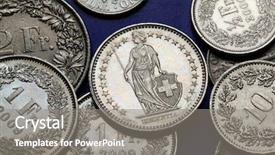 Presentation with switzerland - Audience pleasing slide deck consisting of allegory - coins of switzerland standing helvetia backdrop and a gray colored foreground