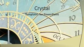  Presentation with prague astronomical clock - Audience pleasing PPT theme consisting of allegory - detail of astronomical clock backdrop and a lemonade colored foreground