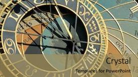  Presentation with prague - Colorful presentation design enhanced with fashionable background jeans fabric with space for your text backdrop and a ocean colored foreground