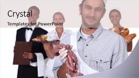  Presentation with different - Beautiful presentation featuring allegory - image of different occupations backdrop and a soft green colored foreground