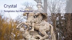  Presentation with mineral baths - Amazing presentation design having allegory - monument of king sobieski backdrop and a sky blue colored foreground