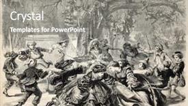  Presentation with old - Presentation enhanced with allegory - old allegoric illustration of ring-a-ring background and a gray colored foreground