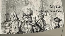 Presentation with journal - PPT theme with allegory - reynecke fuchs old illustration taken background and a light gray colored foreground