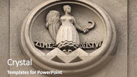  Presentation with czech republic - Beautiful PPT theme featuring allegory of agriculture building decoration backdrop and a coral colored foreground