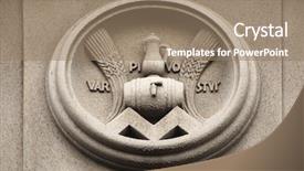  Presentation with czech republic - Presentation design with allegory of brewing building decoration background and a  colored foreground