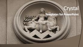  Presentation with breeding - Presentation theme enhanced with allegory of cattle breeding background and a violet colored foreground