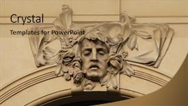  Presentation with poetry - Slide set with allegory of poetry a stucco background and a coral colored foreground