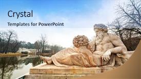  Presentation with mineral baths - Slide set enhanced with allegory of the bug river background and a light blue colored foreground