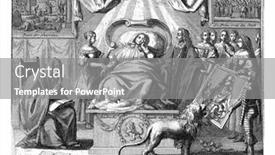  Presentation with engraving - Presentation design featuring allegory-of-the-position background and a gray colored foreground