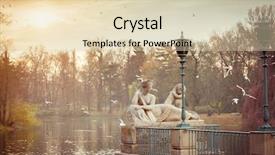  Presentation with river - PPT layouts enhanced with allegory of the visla river background and a lemonade colored foreground