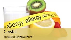  Presentation with food white - Beautiful presentation theme featuring allergenic food isolated on white backdrop and a yellow colored foreground