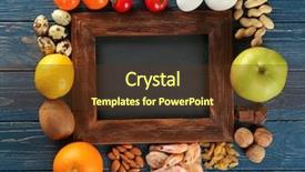  Presentation with food allergy - Presentation theme with allergic food with blank board background and a tawny brown colored foreground