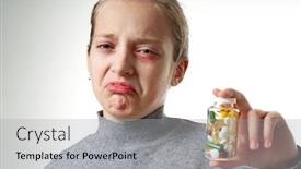  Presentation with child disease - Colorful PPT layouts enhanced with allergic-reaction-skin-rash-close backdrop and a light gray colored foreground