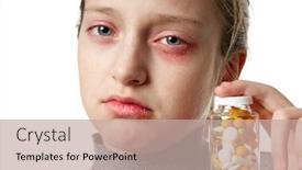  Presentation with child disease - Slides having allergic-reaction-skin-rash-close background and a mint green colored foreground