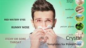  Presentation with allergies - Theme with allergies symptoms and cause background and a lemonade colored foreground