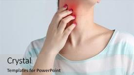  Presentation with allergy - Amazing PPT theme having allergy - allergies and sore throat concept backdrop and a coral colored foreground