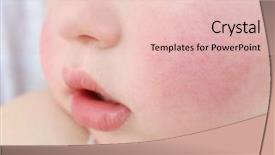  Presentation with symptoms - Cool new PPT layouts with allergy - little child with diathesis symptoms backdrop and a lemonade colored foreground