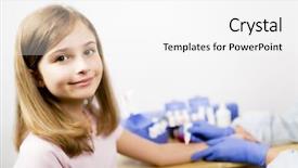  Presentation with allergy - Colorful PPT theme enhanced with child testing - allergy - skin prick tests backdrop and a white colored foreground
