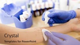  Presentation with allergy - Cool new presentation theme with animal testing - allergy - skin prick tests backdrop and a coral colored foreground