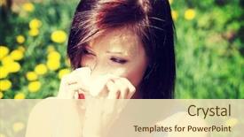  Presentation with plant tissue - Audience pleasing PPT theme consisting of allergy and holding a tissue backdrop and a cream colored foreground