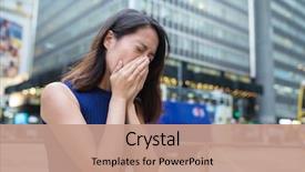  Presentation with allergy - Amazing PPT layouts having allergy due to air pollution backdrop and a coral colored foreground