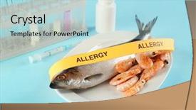  Presentation with allergy food - Cool new presentation design with allergy food concept allergic food backdrop and a light blue colored foreground