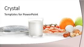  Presentation with allergy food - Presentation design consisting of diseased fish - allergy food concept allergic food background and a white colored foreground