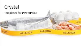  Presentation with allergy food - Presentation design featuring allergy food concept allergic food background and a white colored foreground