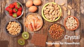  Presentation with allergy food - Audience pleasing PPT layouts consisting of allergy food backdrop and a red colored foreground