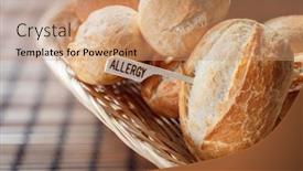  Presentation with allergy - Presentation having allergy-sign-on-white-bread background and a coral colored foreground